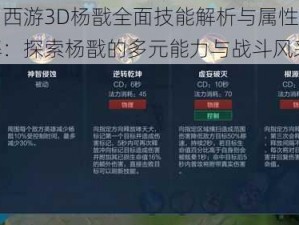 梦幻西游3D杨戬全面技能解析与属性效果详解：探索杨戬的多元能力与战斗风采