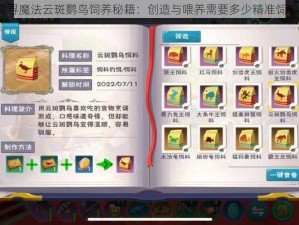 探寻魔法云斑鹦鸟饲养秘籍：创造与喂养需要多少精准饲料？