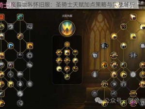 魔兽世界怀旧服：圣骑士天赋加点策略与实战解析