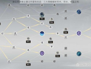 诛仙手游青云灌注符属性优选：三大策略解析符木、符水、符金之利