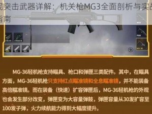 全民突击武器详解：机关枪MG3全面剖析与实战运用指南