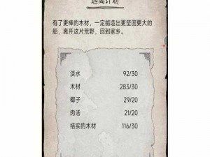 荒野日记全武器图纸宝典：从刀剑到弓箭的详尽指南