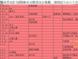 决斗之城2：全面解析进阶训练全攻略，助你成为战斗大师