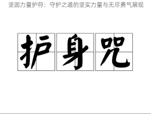 坚固力量护符：守护之道的坚实力量与无尽勇气展现