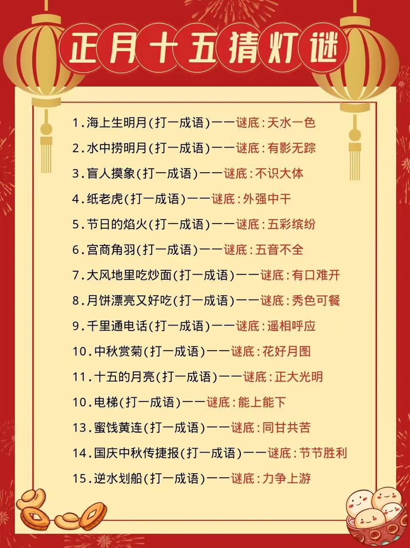 江南百景图猜灯谜答案全解析:2024年灯谜答案汇总