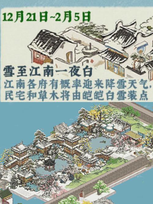 江南百景图新建筑雪树安营深度解析:雪树特色与建筑美学交织描绘的视觉盛宴