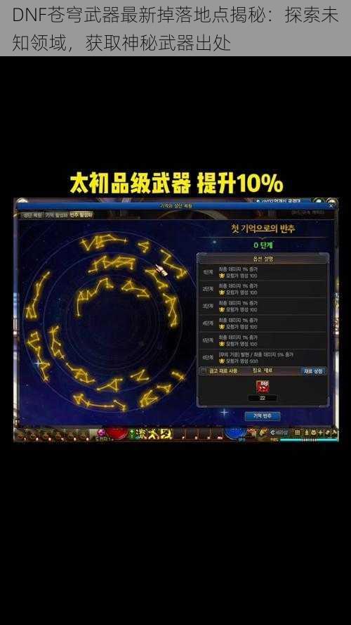DNF苍穹武器最新掉落地点揭秘:探索未知领域,获取神秘武器出处