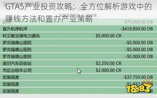 GTA5产业投资攻略:全方位解析游戏中的赚钱方法和置办产业策略