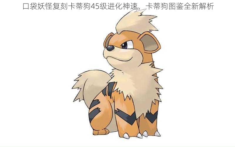 口袋妖怪复刻卡蒂狗45级进化神速,卡蒂狗图鉴全新解析