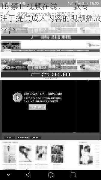 18 禁止视频在线,一款专注于提供成人内容的视频播放平台