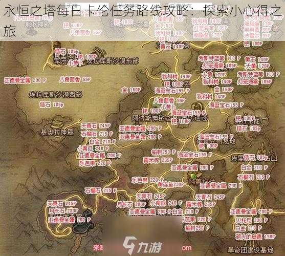 永恒之塔每日卡伦任务路线攻略:探索小心得之旅