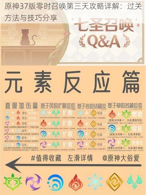 原神37版零时召唤第三天攻略详解:过关方法与技巧分享