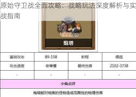 原始守卫战全面攻略:战略玩法深度解析与实战指南