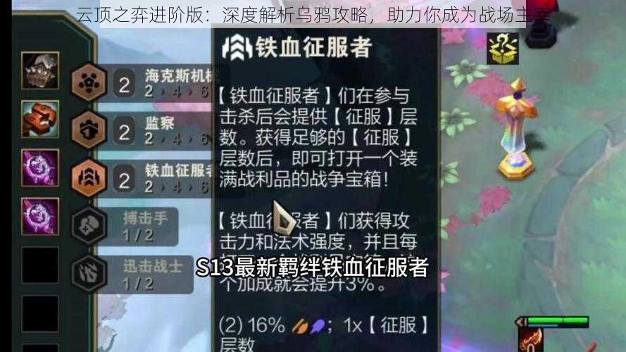 云顶之弈进阶版:深度解析乌鸦攻略,助力你成为战场主宰