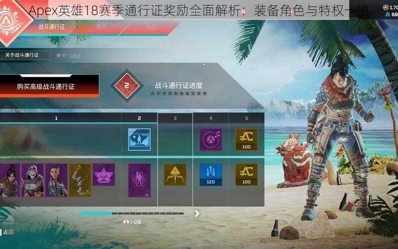 Apex英雄18赛季通行证奖励全面解析:装备角色与特权一览