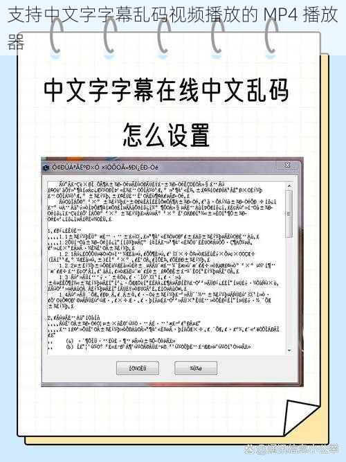 支持中文字字幕乱码视频播放的 MP4 播放器