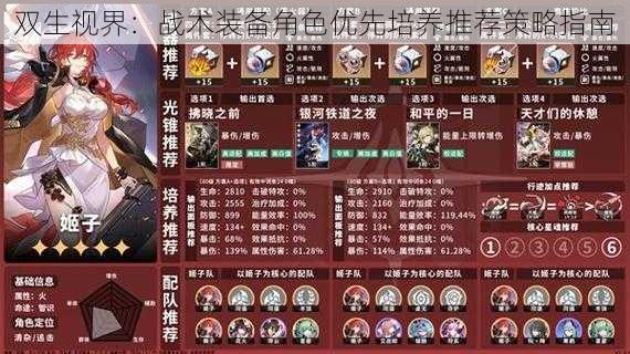 双生视界:战术装备角色优先培养推荐策略指南