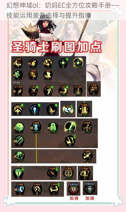 幻想神域ol:奶妈EC全方位攻略手册——技能运用装备选择与提升指南