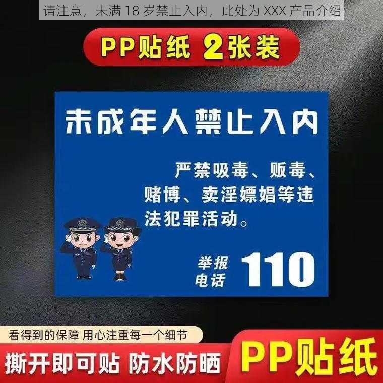 请注意,未满 18 岁禁止入内,此处为 XXX 产品介绍
