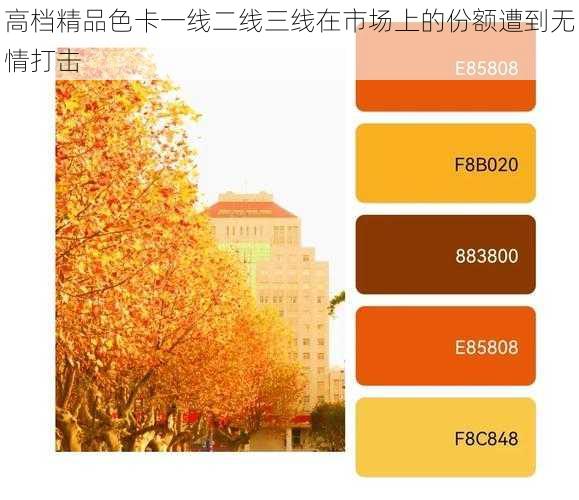 高档精品色卡一线二线三线在市场上的份额遭到无情打击
