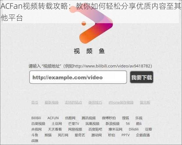 ACFan视频转载攻略:教你如何轻松分享优质内容至其他平台