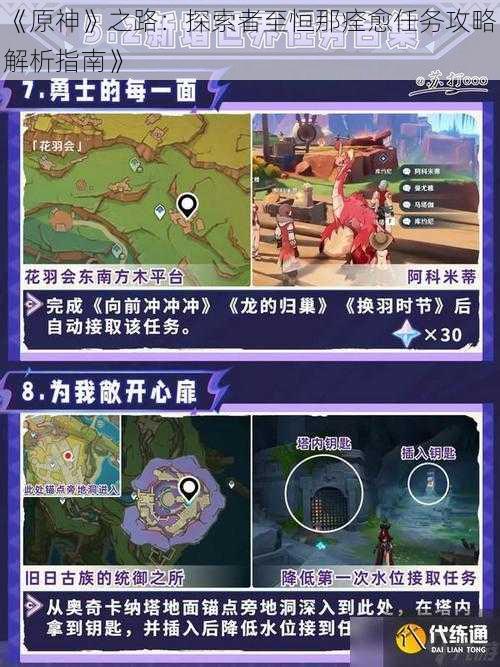 《原神》之路:探索者至恒那痊愈任务攻略解析指南》
