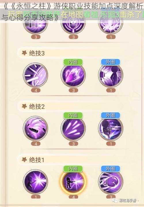《《永恒之柱》游侠职业技能加点深度解析与心得分享攻略》