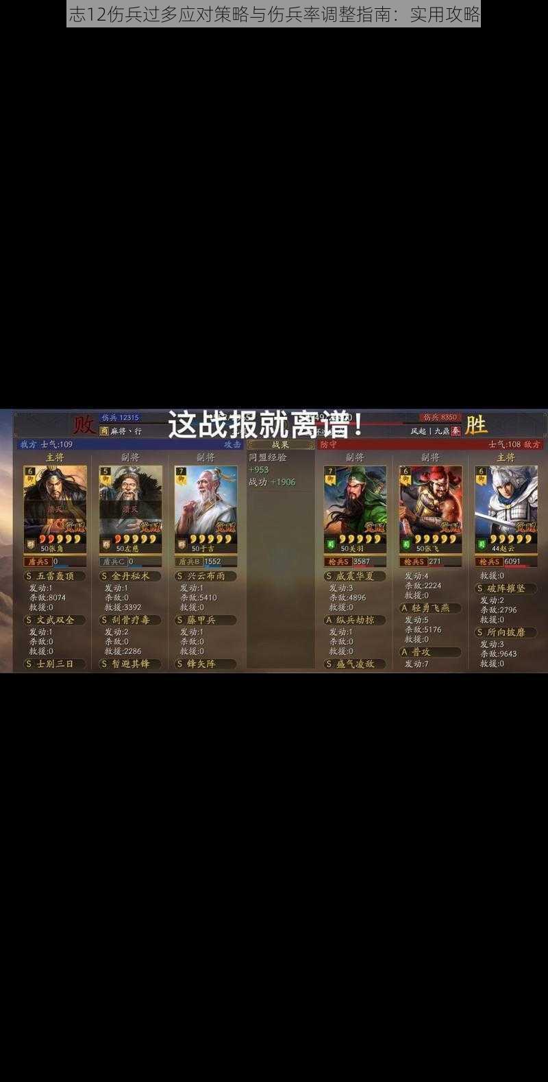 三国志12伤兵过多应对策略与伤兵率调整指南:实用攻略分享