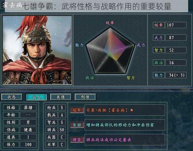 七雄争霸:武将性格与战略作用的重要较量