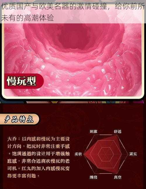 优质国产与欧美名器的激情碰撞,给你前所未有的高潮体验