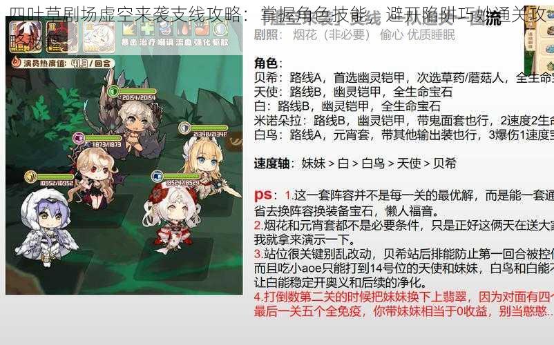 四叶草剧场虚空来袭支线攻略:掌握角色技能,避开陷阱巧妙通关攻略秘籍