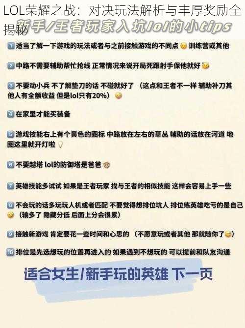 LOL荣耀之战:对决玩法解析与丰厚奖励全揭秘