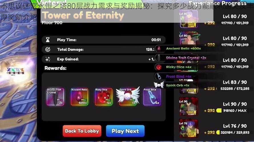 不思议迷宫永恒之塔80层战力需求与奖励揭秘:探究多少战力能顺利通关及丰厚奖励介绍