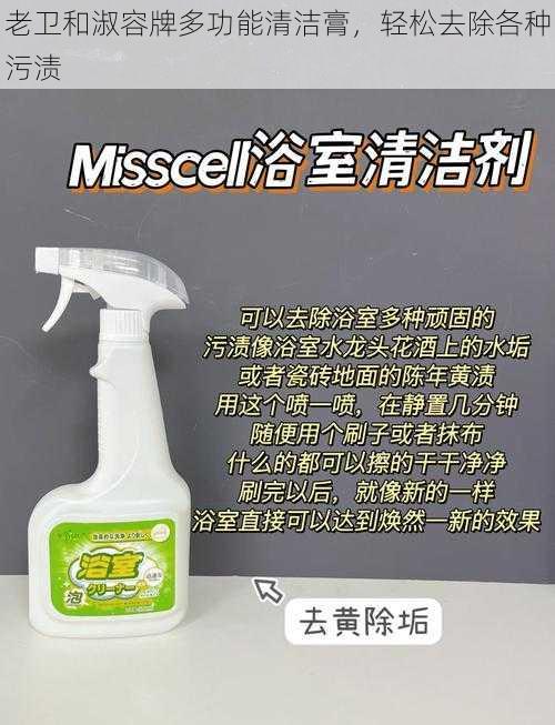 老卫和淑容牌多功能清洁膏,轻松去除各种污渍