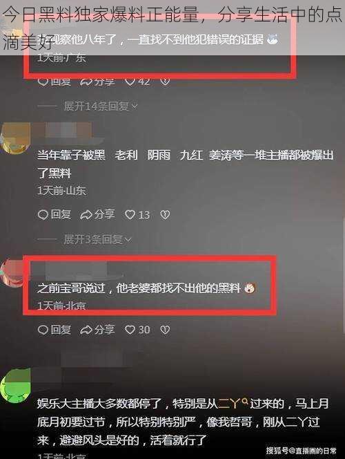 今日黑料独家爆料正能量,分享生活中的点滴美好