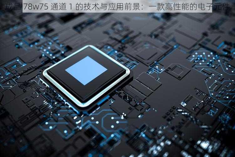 成品 78w75 通道 1 的技术与应用前景:一款高性能的电子元件