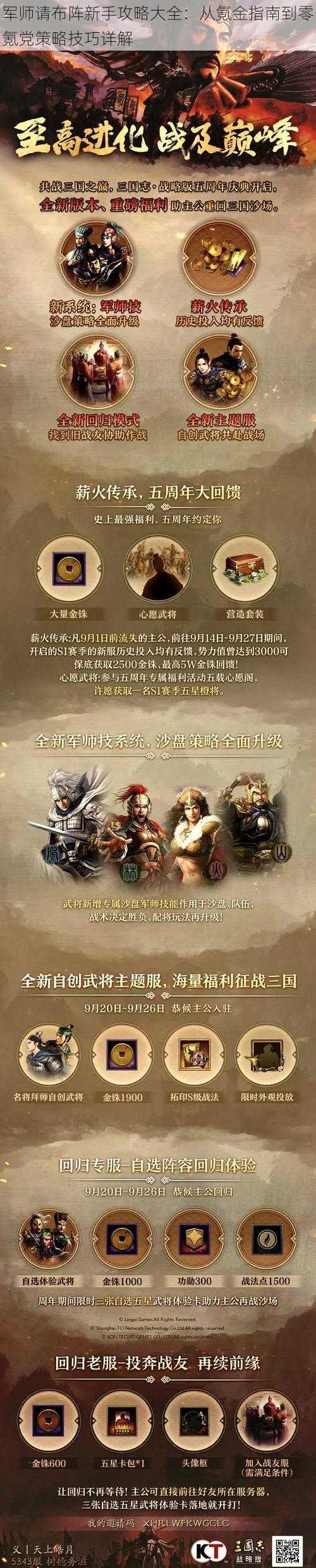 军师请布阵新手攻略大全:从氪金指南到零氪党策略技巧详解