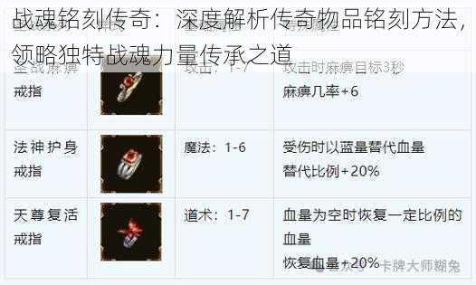 战魂铭刻传奇:深度解析传奇物品铭刻方法,领略独特战魂力量传承之道