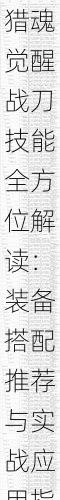 猎魂觉醒战刀技能全方位解读:装备搭配推荐与实战应用指南