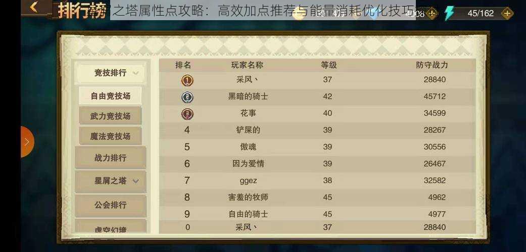 星屑之塔属性点攻略:高效加点推荐与能量消耗优化技巧探讨