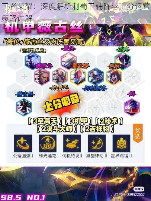 王者荣耀:深度解析刺蜀卫辅阵容上分运营策略详解