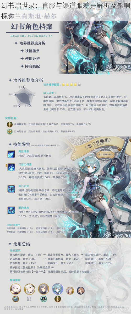 幻书启世录:官服与渠道服差异解析及影响探讨