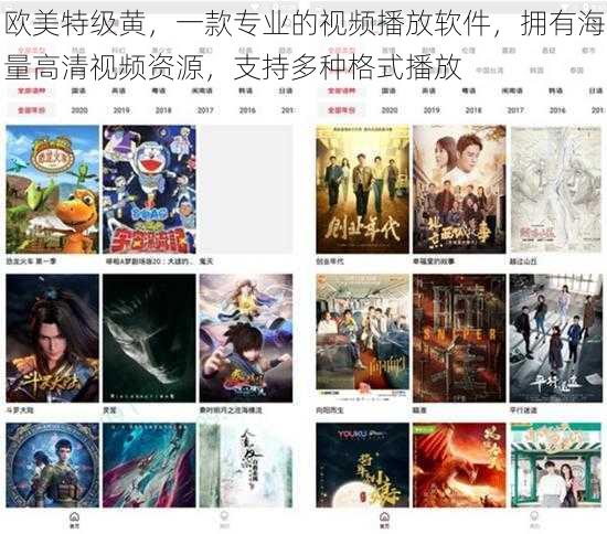 欧美特级黄,一款专业的视频播放软件,拥有海量高清视频资源,支持多种格式播放