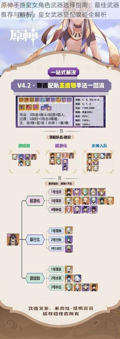 原神手游皇女角色武器选择指南:最佳武器推荐与解析,皇女武器搭配攻略全解析