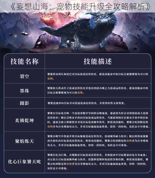 《妄想山海:宠物技能升级全攻略解析》