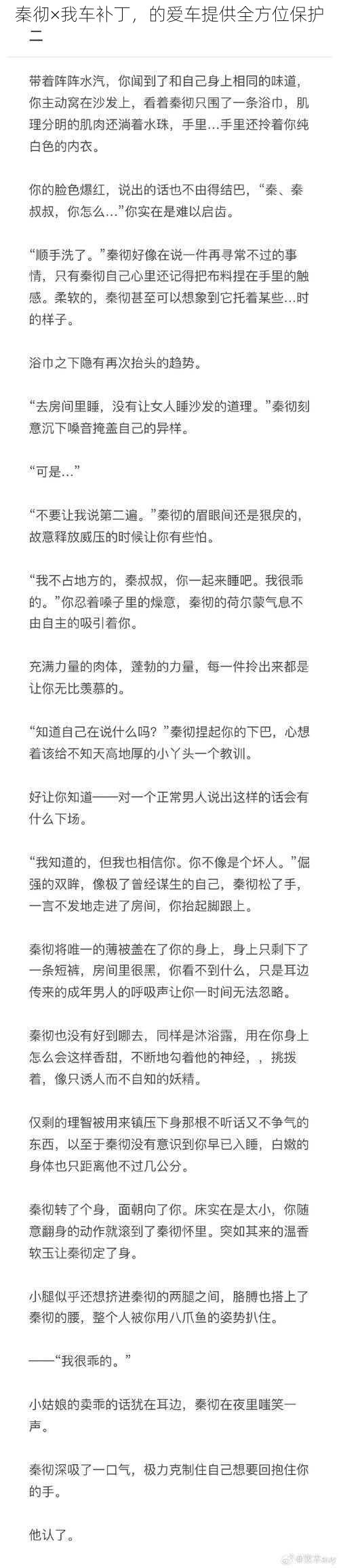 秦彻×我车补丁,的爱车提供全方位保护