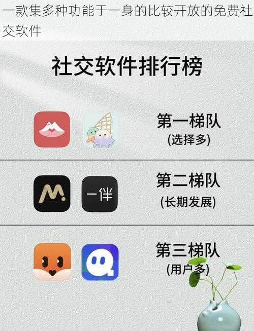 一款集多种功能于一身的比较开放的免费社交软件