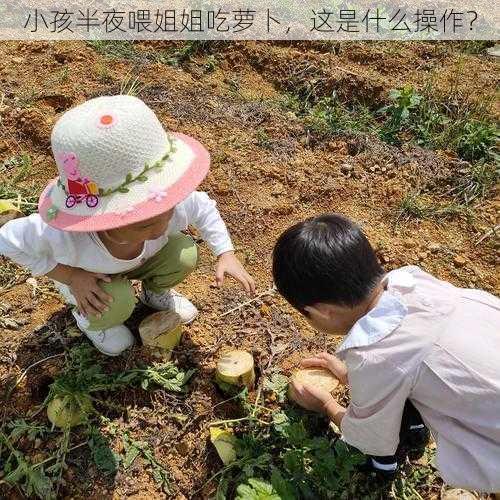 小孩半夜喂姐姐吃萝卜,这是什么操作?