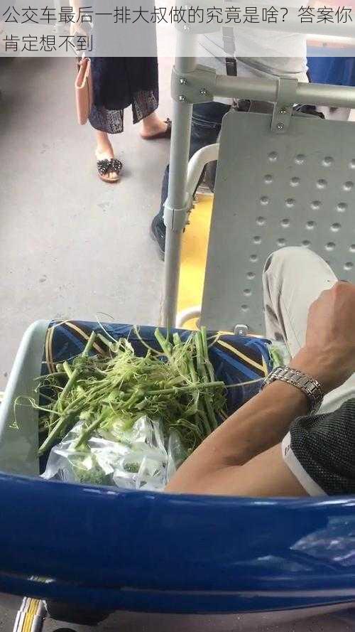 公交车最后一排大叔做的究竟是啥?答案你肯定想不到