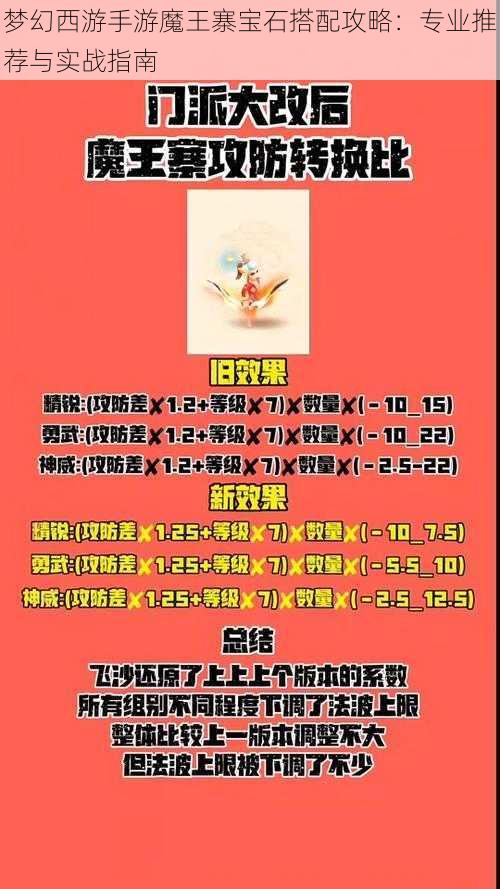 梦幻西游手游魔王寨宝石搭配攻略:专业推荐与实战指南